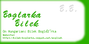 boglarka bilek business card